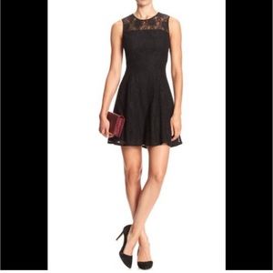 Banana Republic Black Floral Lace Dress Sleeveless